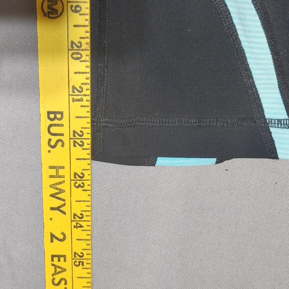 Lululemon Run Inspire Crop II pants women's sz 8 Black / Tonka Stripe Angle Blue - Picture 11 of 14